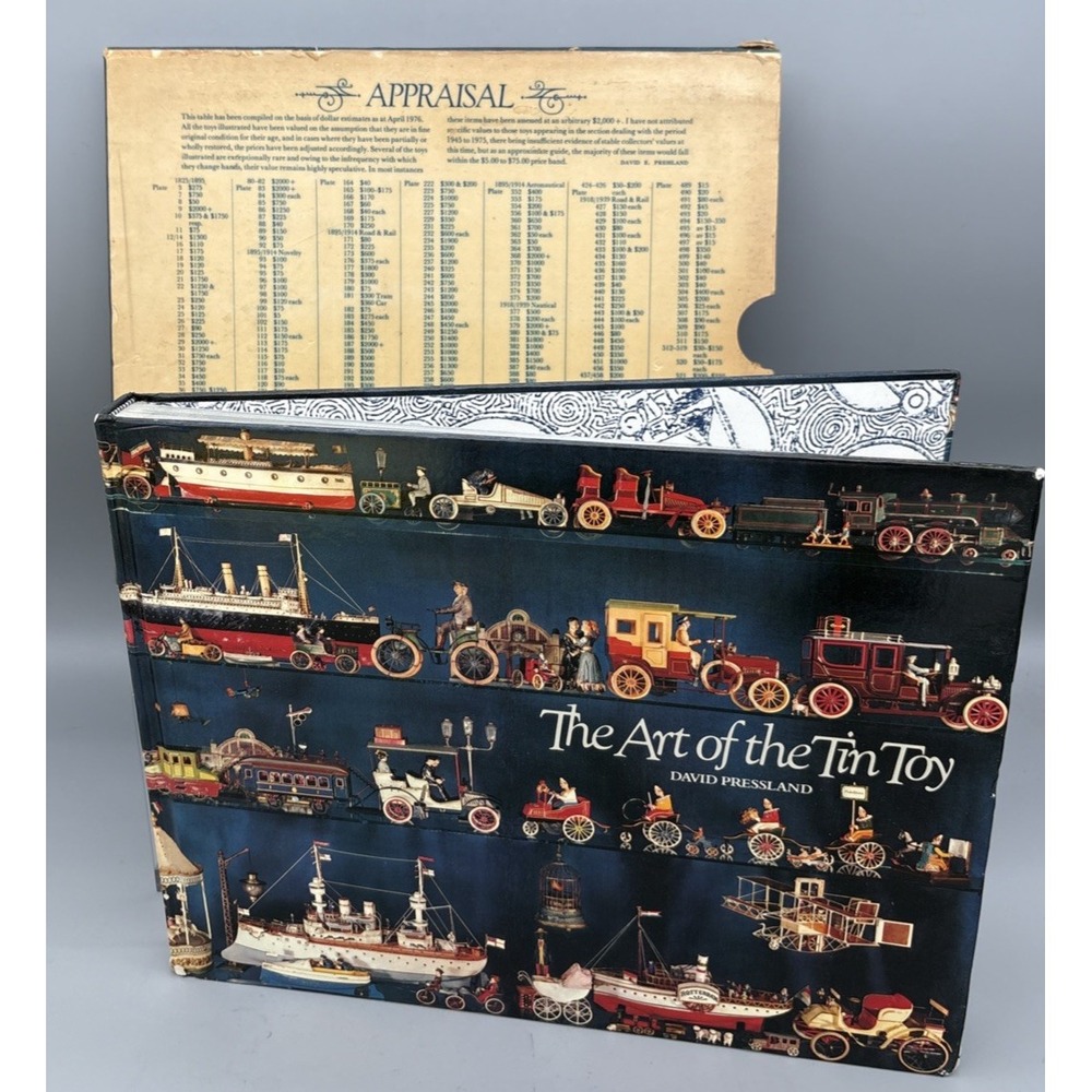 THE ART OF THE TIN TOY 1976-1ST ED. HCv- DAVID PRESSLAND APPRAISAL SLIPCOVER